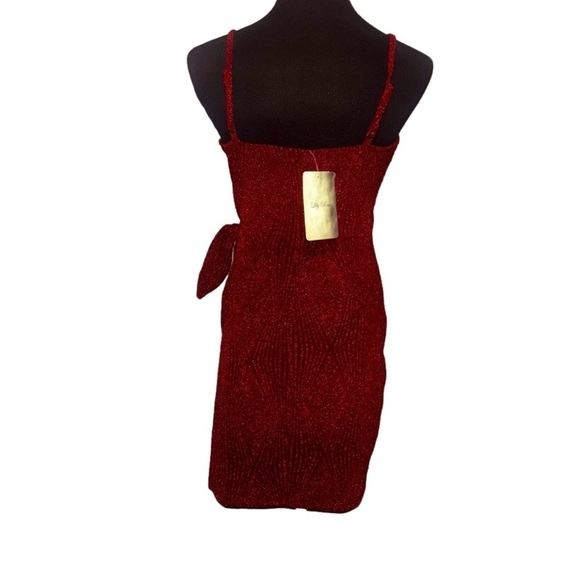 Lily Rose Knotted Side Wrap Bodycon Dress - Picture 4 of 4